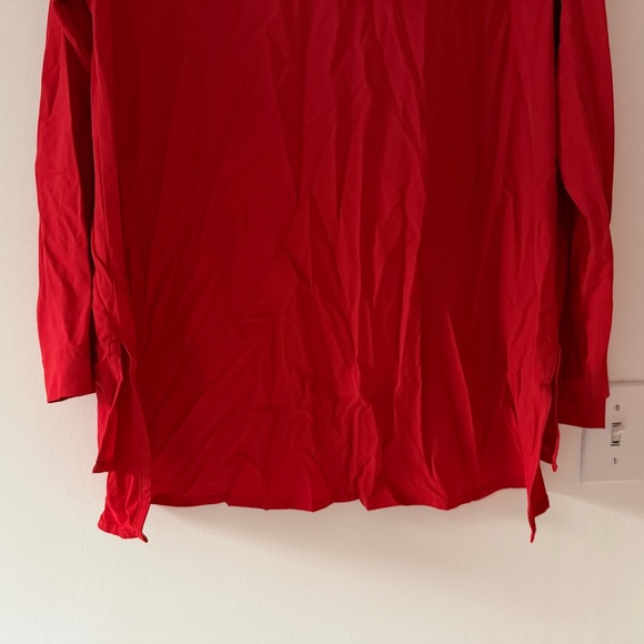 ADAY Something Cool Button Down in Chili Red Size Large Limited Edition Normcore - Picture 9 of 15